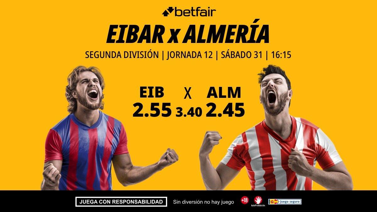 Eibar - Almería: alineaciones, horario, dónde ver, pronósticos y estadísticas