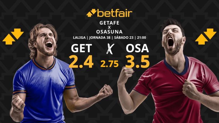 Getafe - Osasuna: horario, dónde ver, estadísticas, pronósticos y clasificación