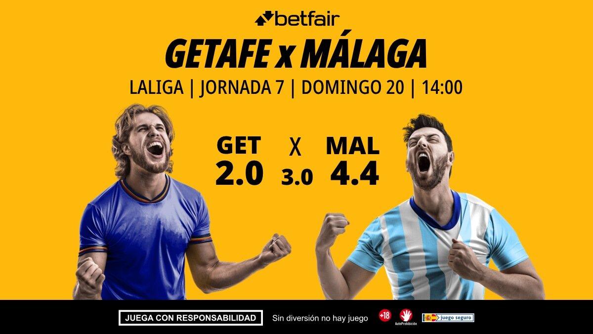 Getafe - Málaga: alineaciones, horario, dónde ver, pronósticos y estadísticas
