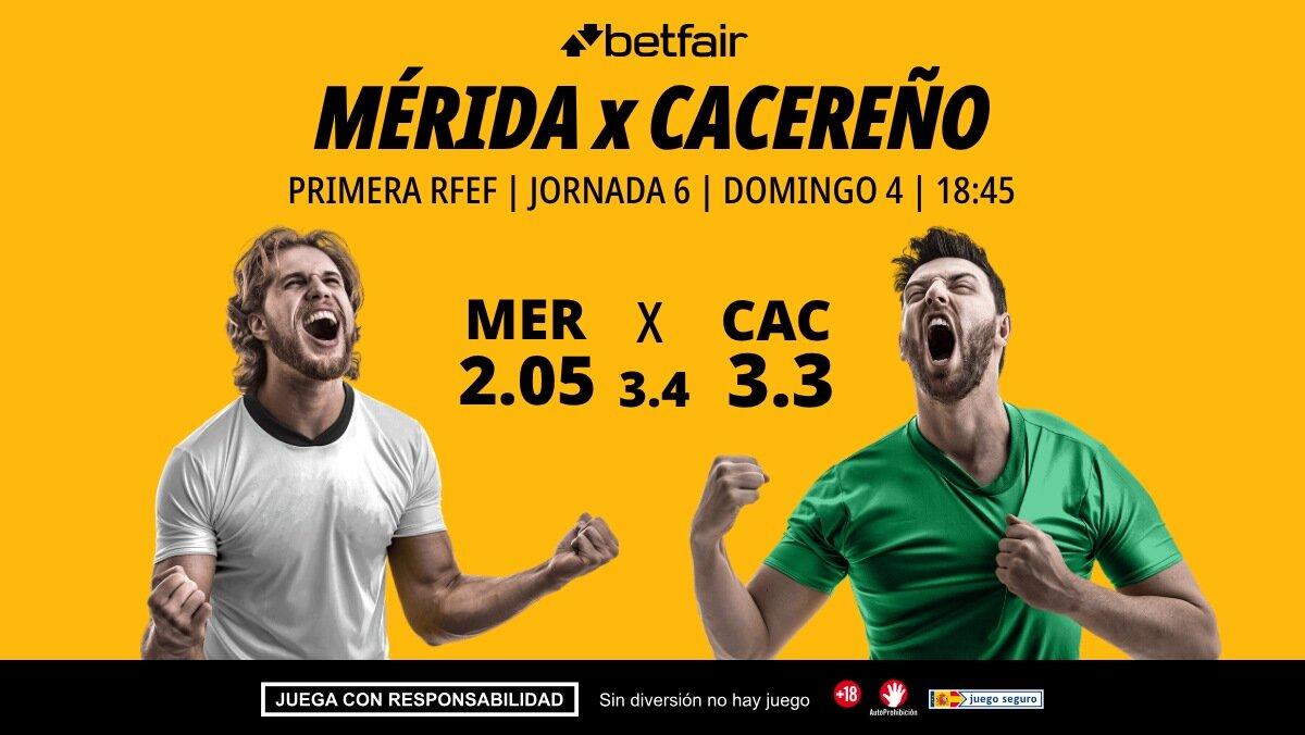 Mérida - Cacereño: alineaciones, horario, dónde ver, pronósticos y estadísticas