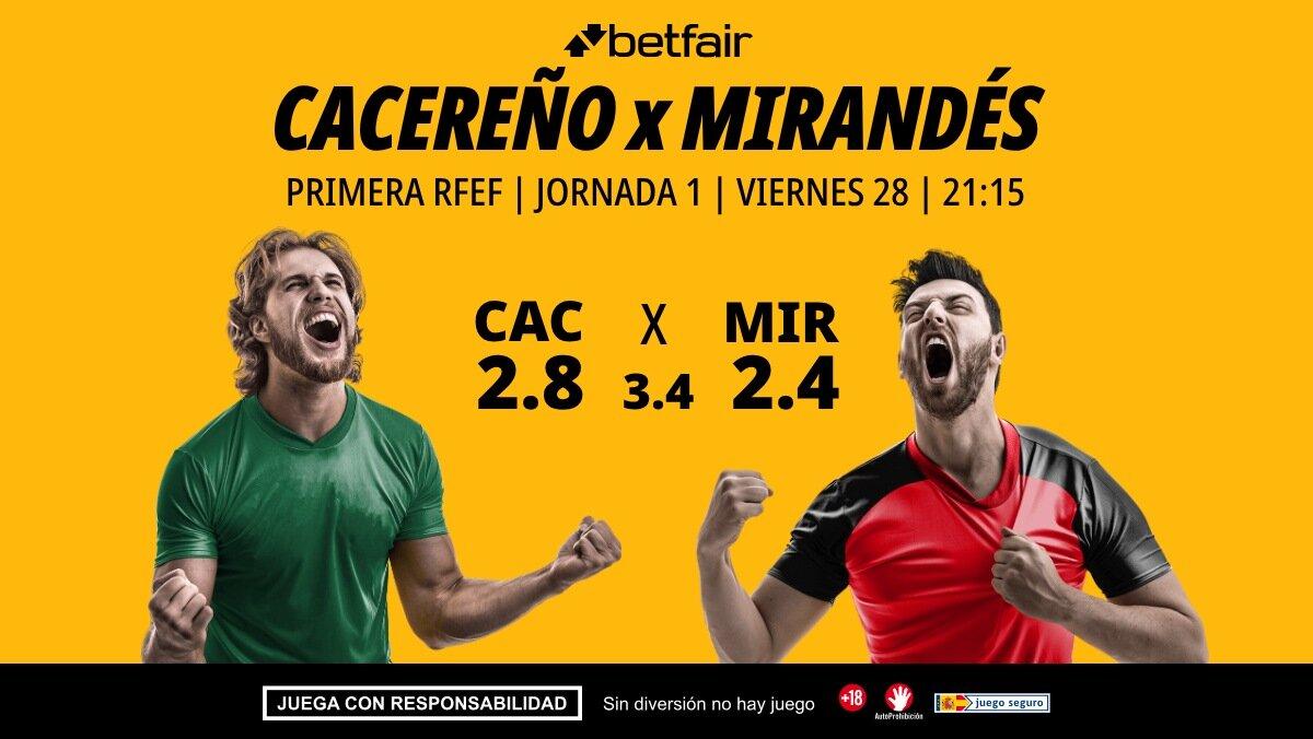 Cacereño - Mirandés: alineaciones, horario, dónde ver, pronósticos y estadísticas