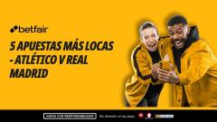 Las 5 apuestas más locas para el Atlético de Madrid - Real Madrid: cuotas de hasta 100.0