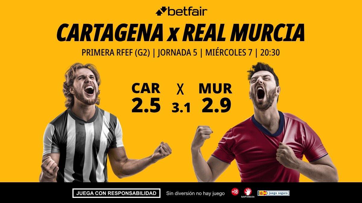 Cartagena - Real Murcia: alineaciones, horario, dónde ver, pronósticos y estadísticas