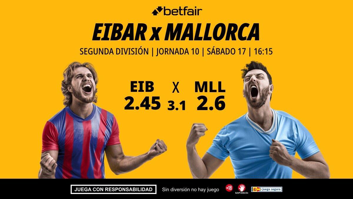 Eibar - Mallorca: alineaciones, horario, dónde ver, pronósticos y estadísticas