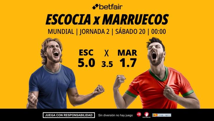 Escocia - Marruecos: horario, dónde ver, alineaciones, pronósticos y estadísticas
