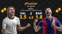 Valencia - FC Barcelona: horario, dónde ver, estadísticas, pronósticos y clasificación