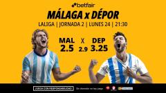 Málaga - Deportivo: alineaciones, horario, dónde ver, pronósticos y estadísticas