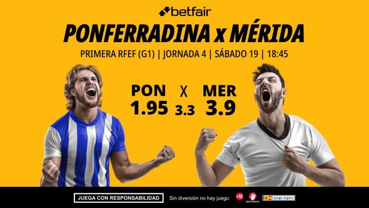 Ponferradina - Mérida: alineaciones, horario, dónde ver, pronósticos y estadísticas