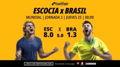 Escocia - Brasil: alineaciones, horario, dónde ver, pronósticos y estadísticas