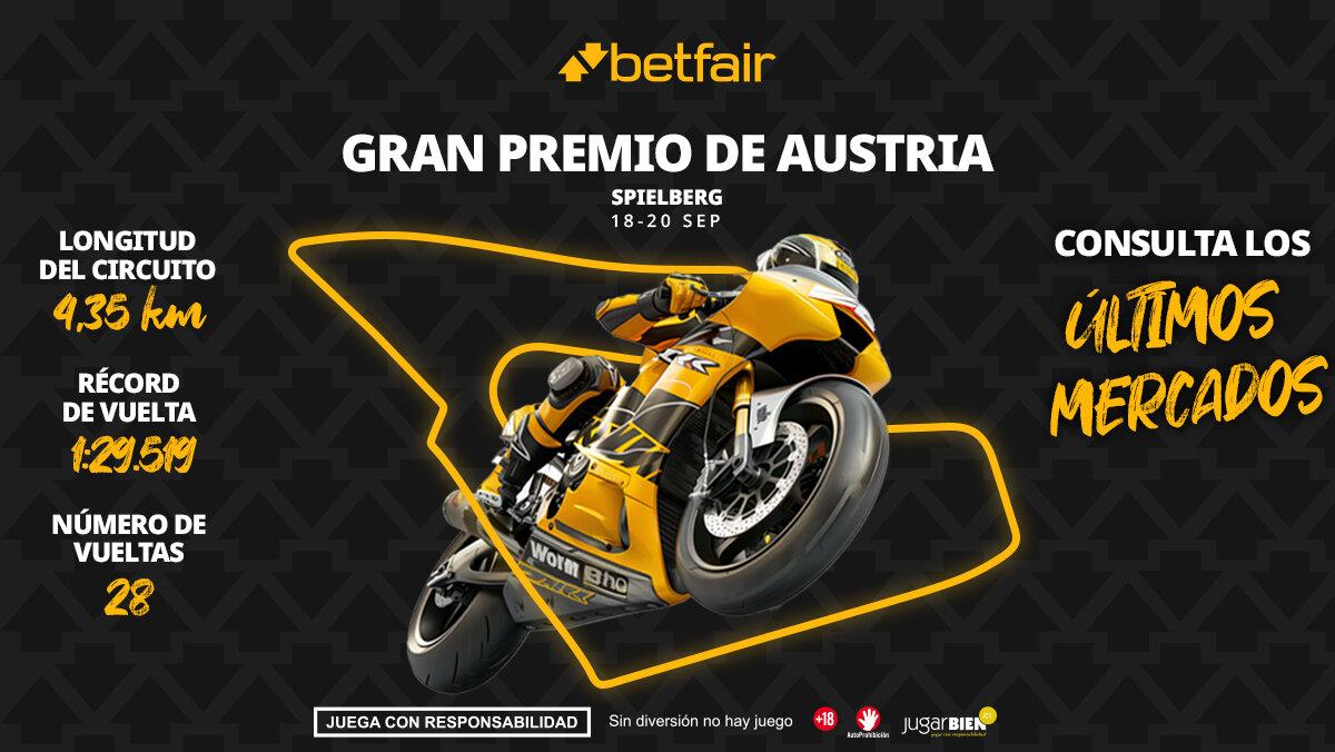 Gran Premio de Austria MotoGP 2026: horarios y dónde ver la carrera del Red Bull Ring