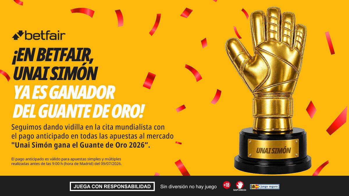Unai Simón, ganador del Guante de Oro del Mundial de manera anticipada