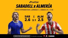 Sabadell - Almería: alineaciones, horario, dónde ver, pronósticos y estadísticas