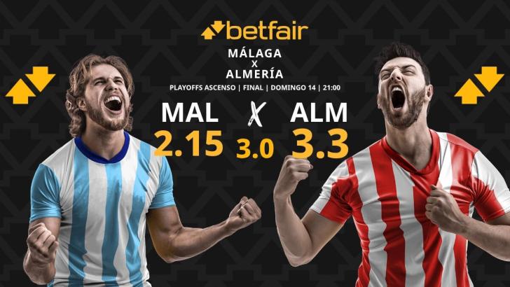 Málaga - Almería: horario, dónde ver, alineaciones, estadísticas y pronósticos