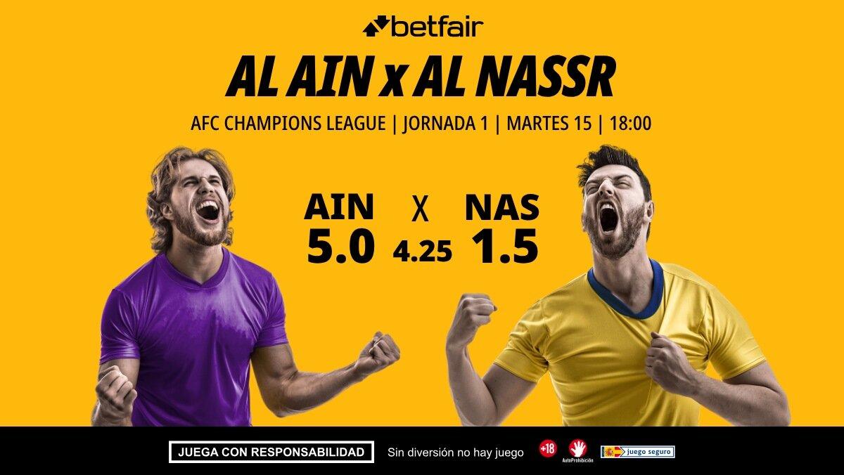 Al Ain - Al Nassr: alineaciones, horario, dónde ver, pronósticos y estadísticas