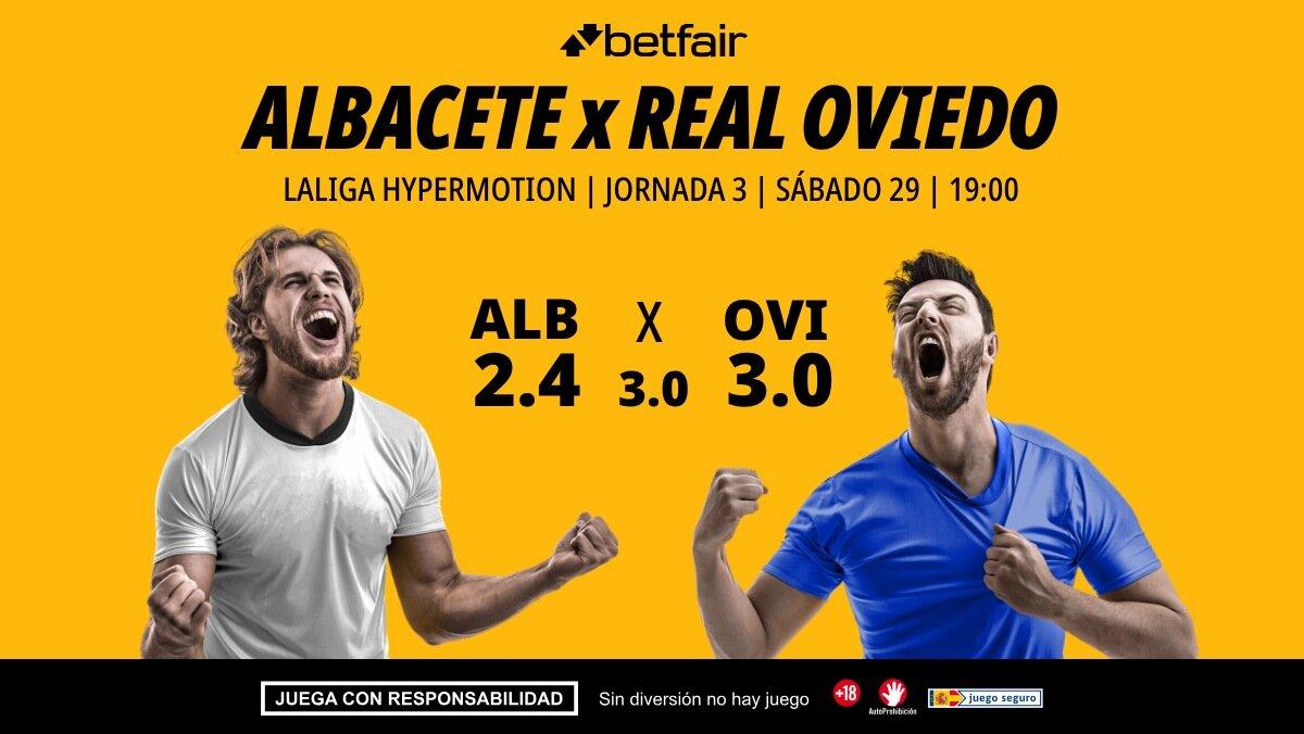 Albacete - Real Oviedo: alineaciones, horario, dónde ver, pronósticos y estadísticas