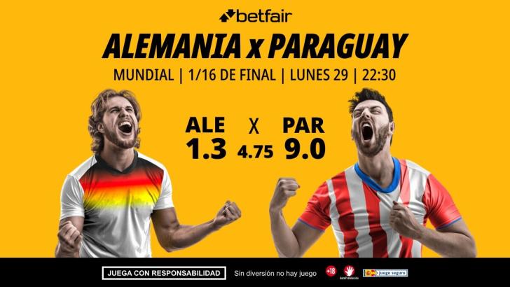 Alemania - Paraguay: alineaciones, horario, dónde ver, pronósticos y estadísticas
