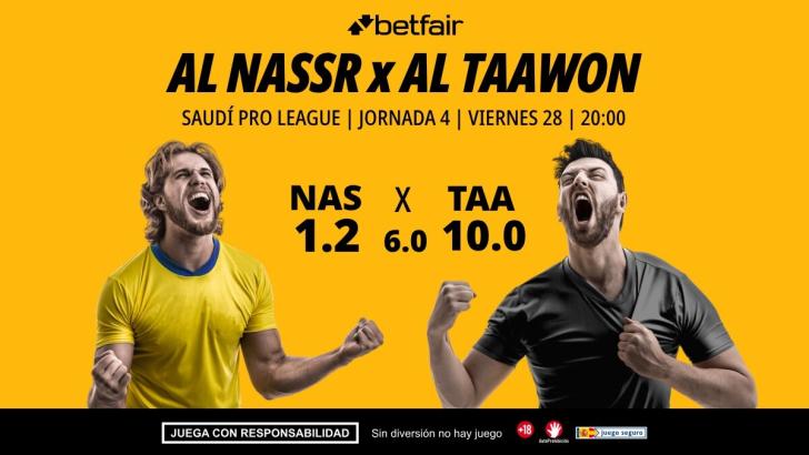 Al Nassr - Al Taawon: alineaciones, horario, dónde ver, pronósticos y estadísticas