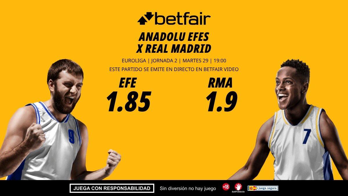 Anadolu Efes - Real Madrid: horario, dónde ver, bajas, estadísticas y pronósticos