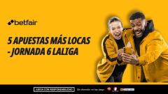 Las 5 apuestas más locas para la jornada 6 de LaLiga: cuotas de hasta 39.0