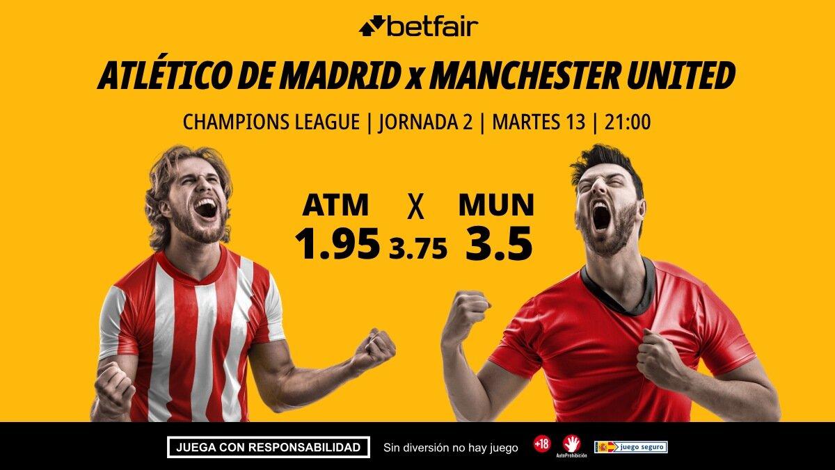 Atlético de Madrid - Manchester United: alineaciones, horario, dónde ver, pronósticos y estadísticas
