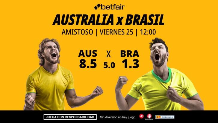 Australia - Brasil: alineaciones, horario, dónde ver, pronósticos y estadísticas