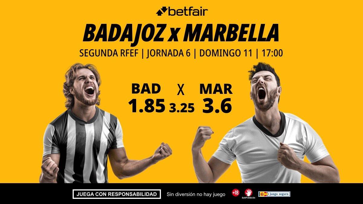 CD Badajoz - Marbella FC: alineaciones, horario, dónde ver, pronósticos y estadísticas
