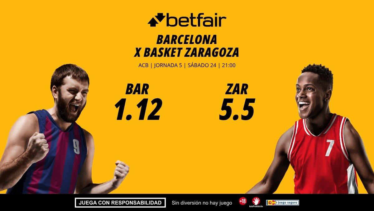 Barça - Basket Zaragoza: horario, dónde ver, bajas, estadísticas y pronósticos