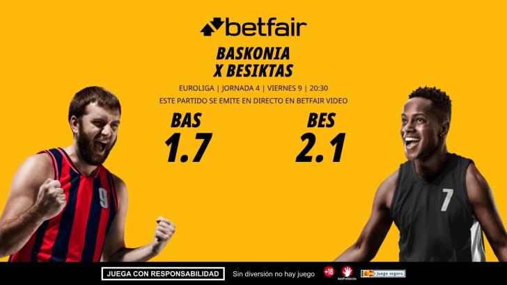 Baskonia - Beşiktaş: horario, dónde ver, bajas, estadísticas y pronósticos