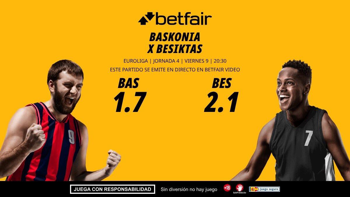 Baskonia - Beşiktaş: horario, dónde ver, bajas, estadísticas y pronósticos