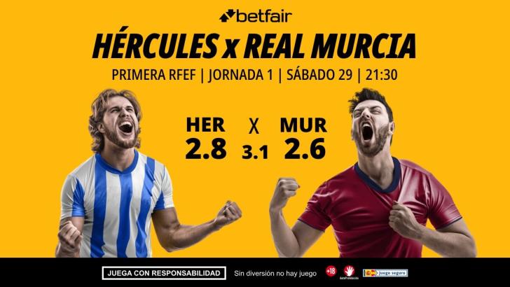 Hércules - Real Murcia: alineaciones, horario, dónde ver, pronósticos y estadísticas