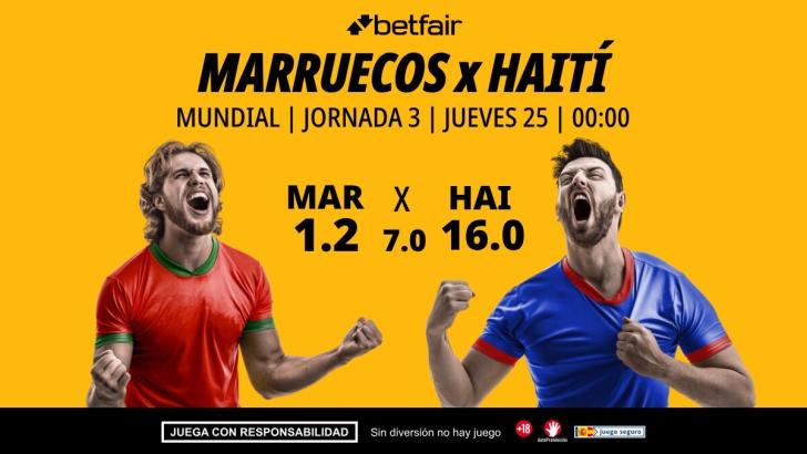Marruecos - Haití: alineaciones, horario, dónde ver, pronósticos y estadísticas