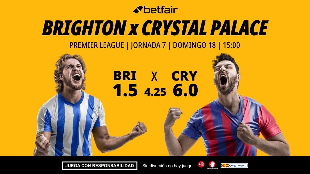 Brighton - Crystal Palace: alineaciones, horario, dónde ver, pronósticos y estadísticas