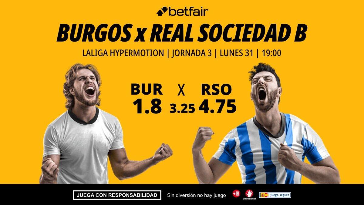 Burgos - Real Sociedad B: alineaciones, horario, dónde ver, pronósticos y estadísticas