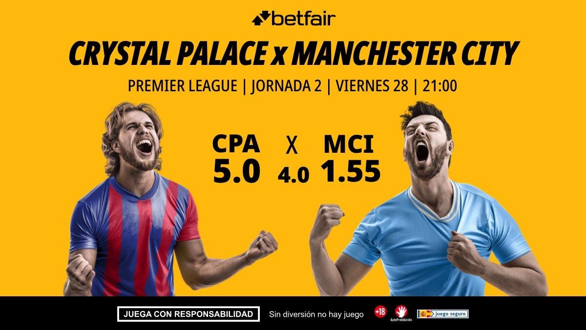 Crystal Palace - Manchester City: alineaciones, horario, dónde ver, pronósticos y estadísticas
