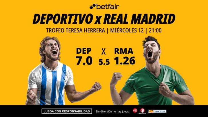 Deportivo de A Coruña - Real Madrid: alineaciones, horario, dónde ver, pronósticos y estadísticas