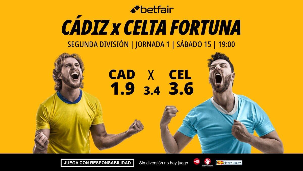 Cádiz - Celta Fortuna: alineaciones, horario, dónde ver, pronósticos y estadísticas