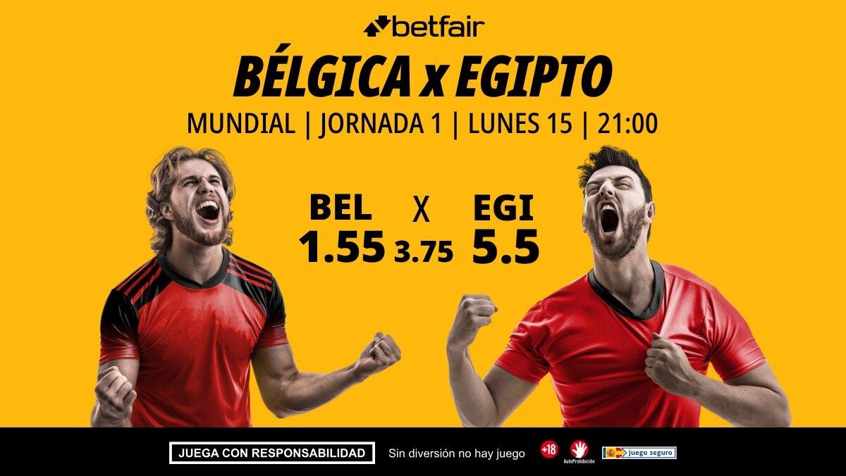 Bélgica - Egipto: horario, dónde ver, alineaciones, pronósticos y estadísticas