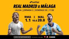 Real Madrid - Málaga: alineaciones, horario, dónde ver, pronósticos y estadísticas