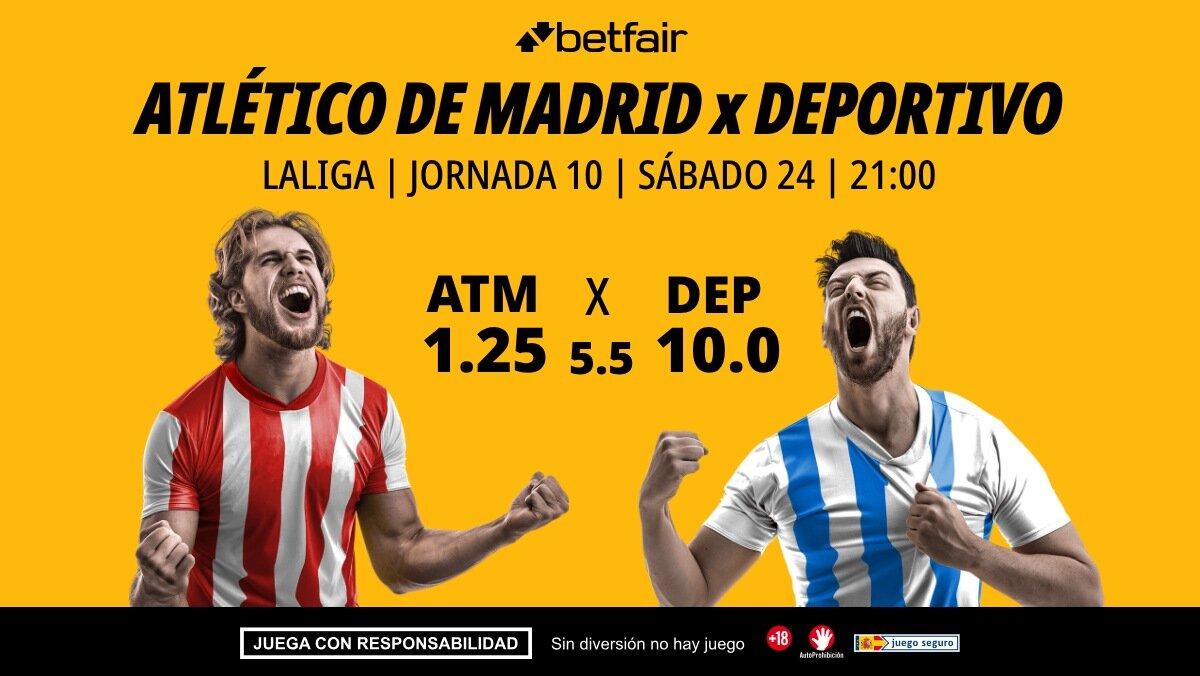 Atlético de Madrid - Deportivo de A Coruña: alineaciones, horario, dónde ver, pronósticos y estadísticas