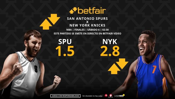 San Antonio Spurs - New York Knicks (partido 2): horario, dónde ver, estadísticas y pronósticos