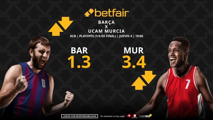 Barça - UCAM Murcia (partido 2): horario, dónde ver, pronósticos, bajas y estadísticas