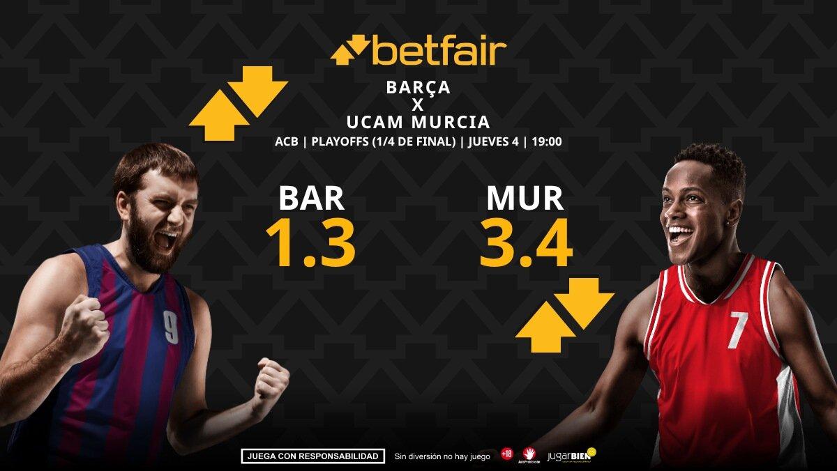 Barça - UCAM Murcia (partido 2): horario, dónde ver, pronósticos, bajas y estadísticas