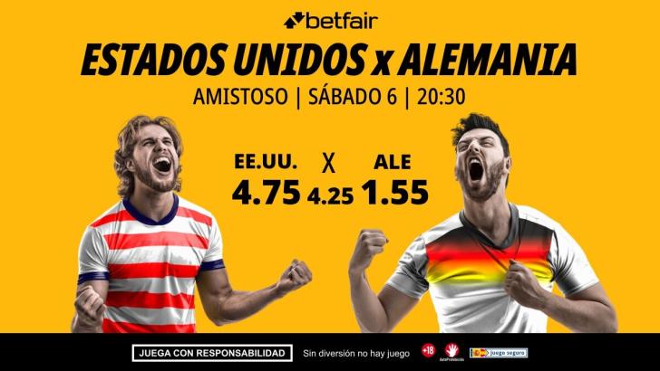 Estados Unidos - Alemania: horario, dónde ver, estadísticas y pronósticos