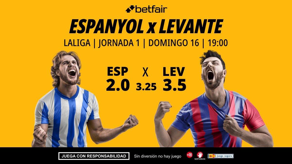 Espanyol - Levante: alineaciones, horario, dónde ver, pronósticos y estadísticas