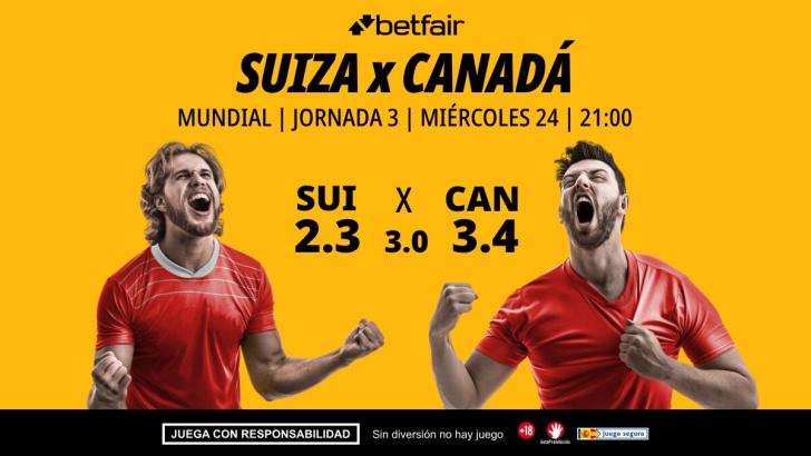 Suiza - Canadá: alineaciones, horario, dónde ver, pronósticos y estadísticas