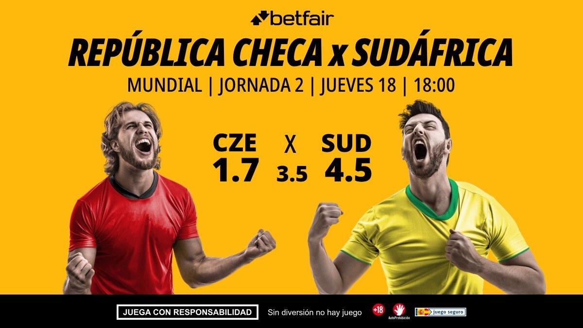 República Checa - Sudáfrica: horario, dónde ver, alineaciones, pronósticos y estadísticas