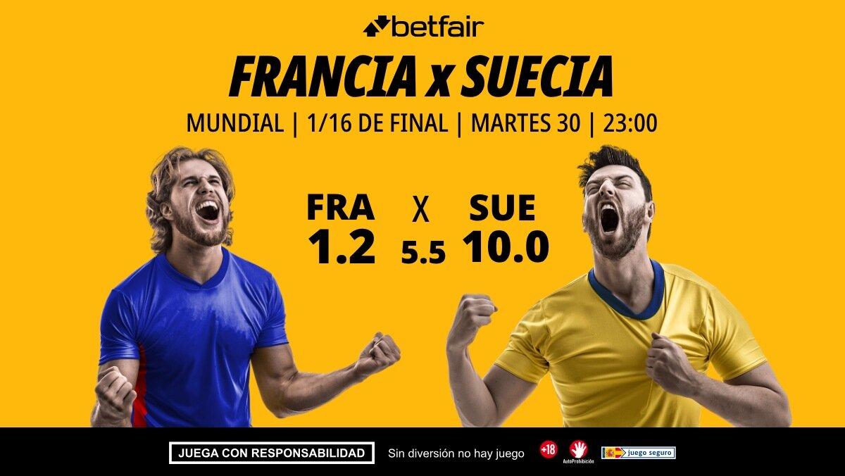Francia - Suecia: alineaciones, horario, dónde ver, pronósticos y estadísticas