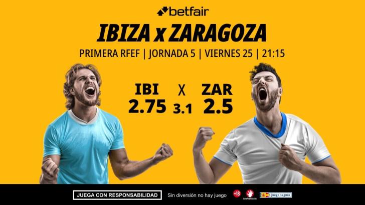 Ibiza - Real Zaragoza: alineaciones, horario, dónde ver, pronósticos y estadísticas