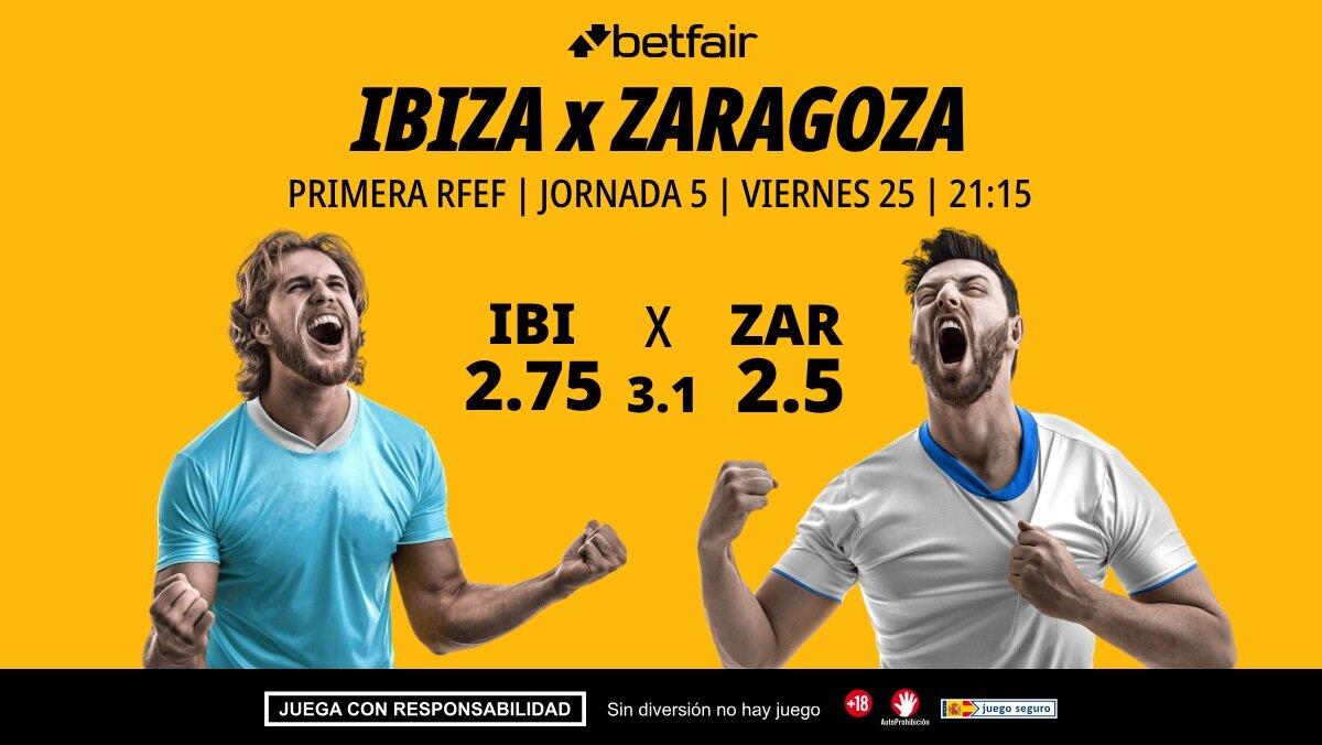 Ibiza - Real Zaragoza: alineaciones, horario, dónde ver, pronósticos y estadísticas