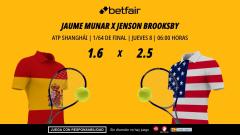 Jaume Munar - Jenson Brooksby: horario, dónde ver, estadísticas y pronósticos